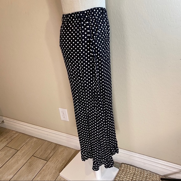 NWT BOHO SOUL Polka-Dot Ankle Ruffle Pants (S) - Picture 6 of 14